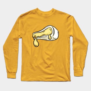 Brie Cartoon Melted Cheese Cartoon Long Sleeve T-Shirt